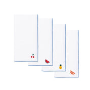 White Nazaré napkins with fruit embroidery - Torres Novas