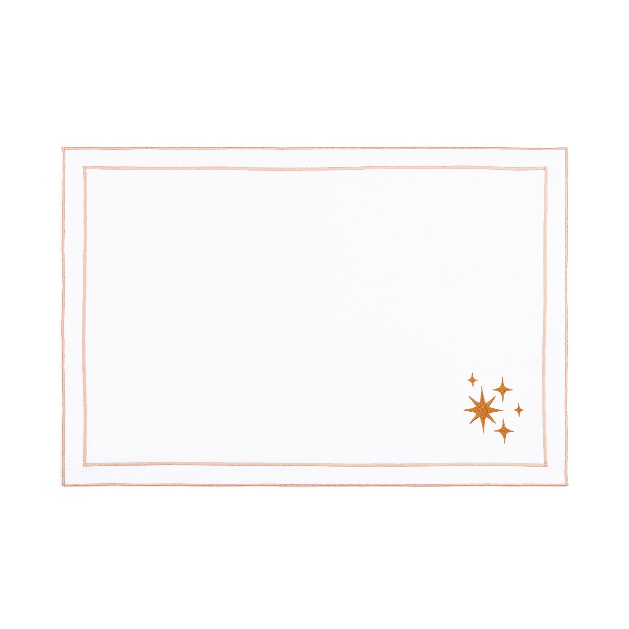 Nazaré white cotton table linen with embroidered small Christmas motifs - Torres Novas
