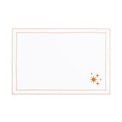 Nazaré white cotton table linen with embroidered stars - Torres Novas
