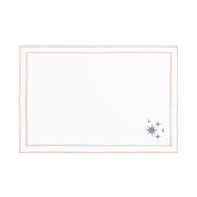 Nazaré white cotton table linen with embroidered small Christmas motifs - Torres Novas