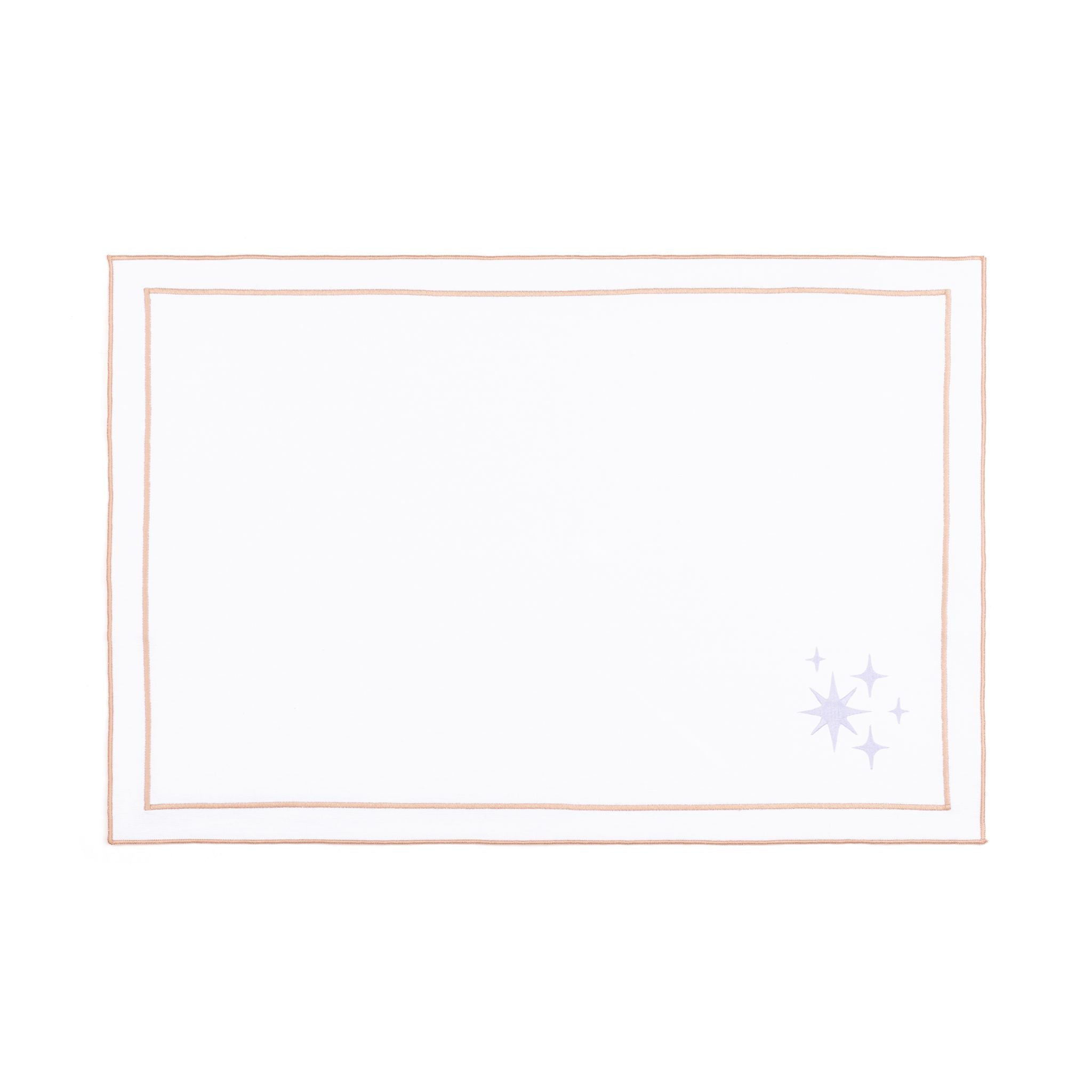 Nazaré white cotton table linen with embroidered small Christmas motifs - Torres Novas