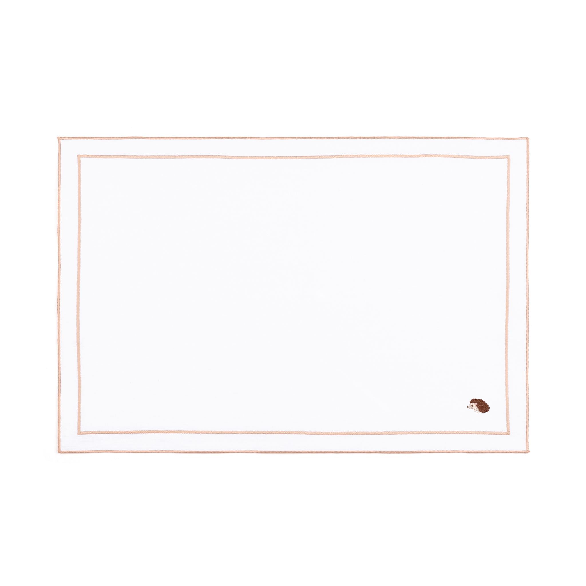 Nazaré white cotton table linen with embroidered autumn motifs - Torres Novas