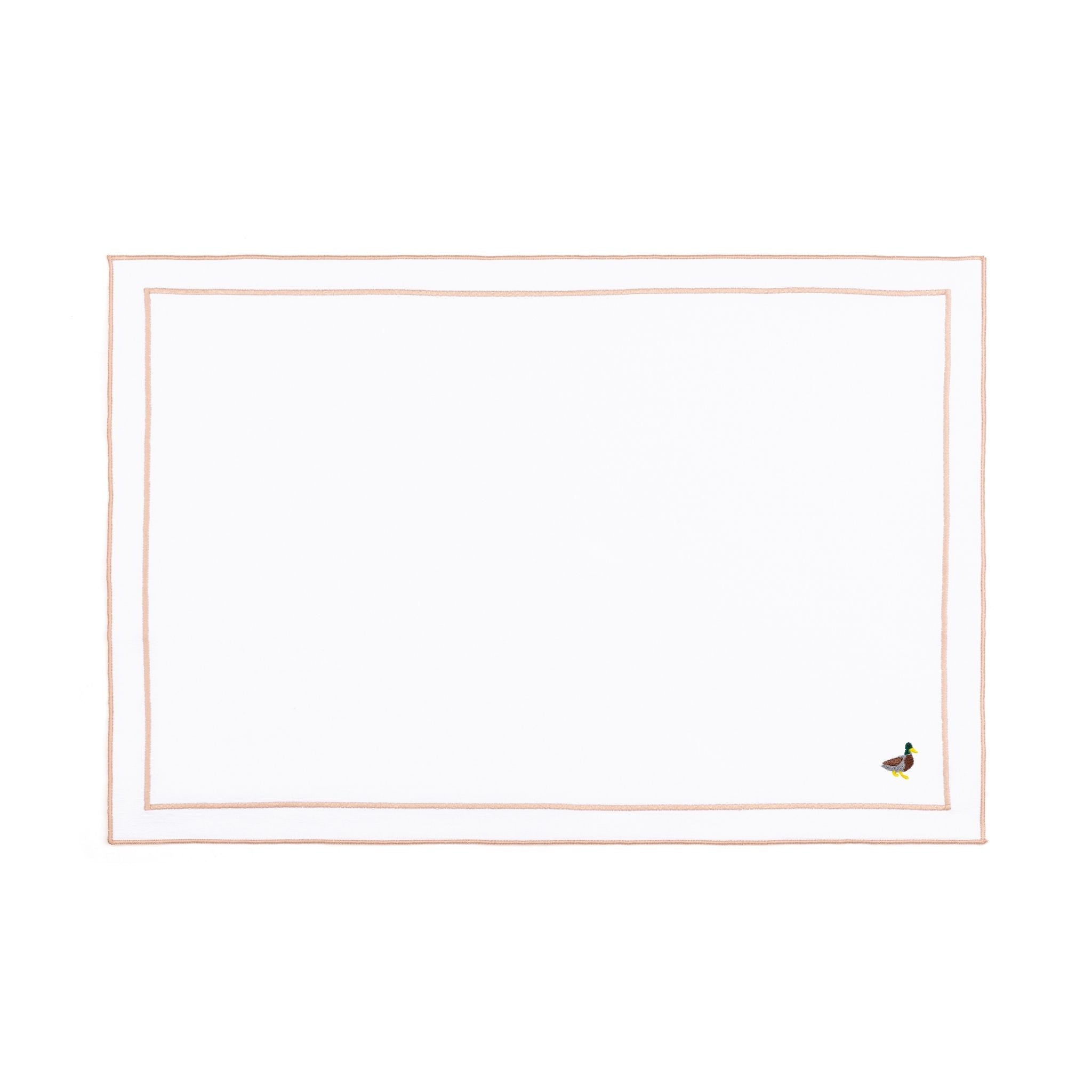 Nazaré white cotton table linen with embroidered farm animals - Torres Novas
