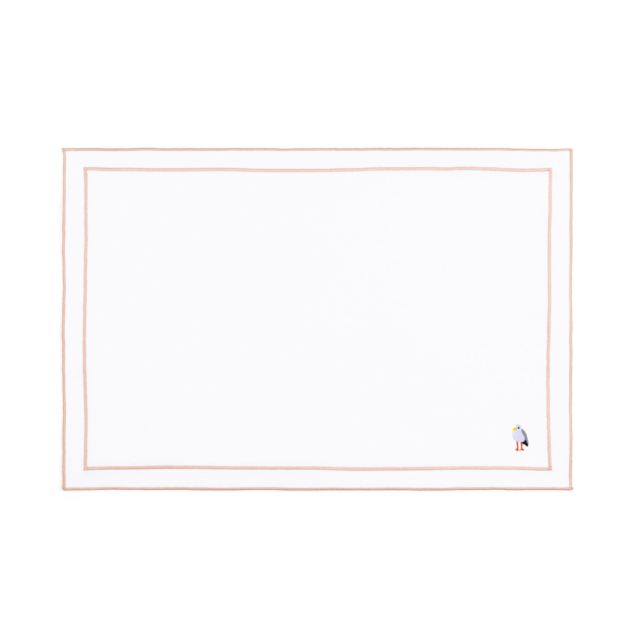 Nazaré white cotton table linen with embroidered summer motifs - Torres Novas