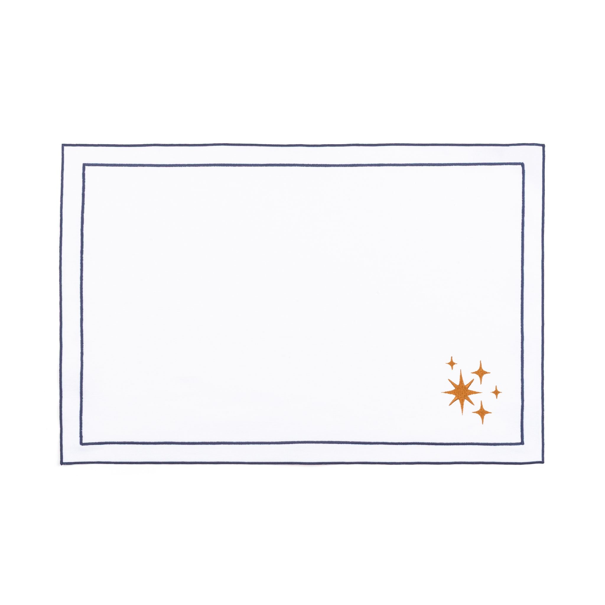 Nazaré white cotton table linen with embroidered small Christmas motifs - Torres Novas