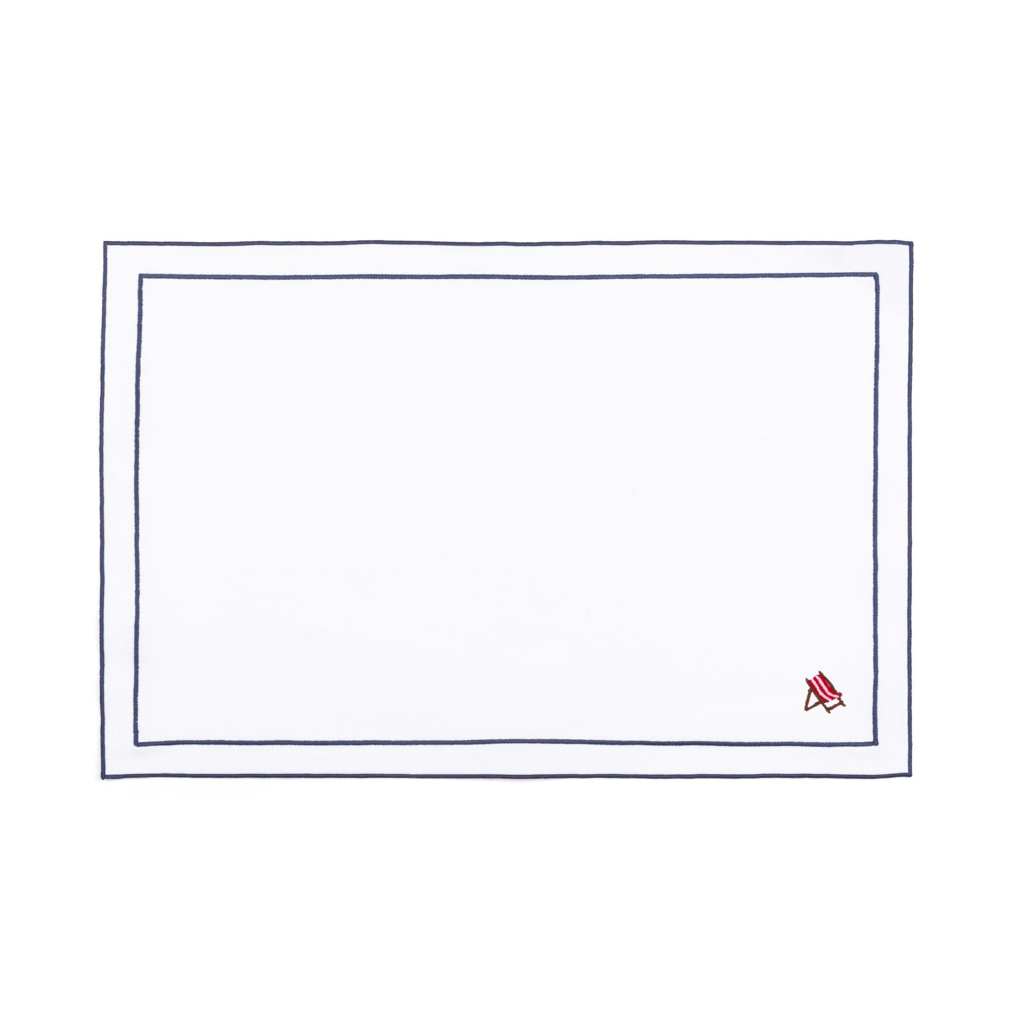 Nazaré white cotton table linen with embroidered summer motifs - Torres Novas