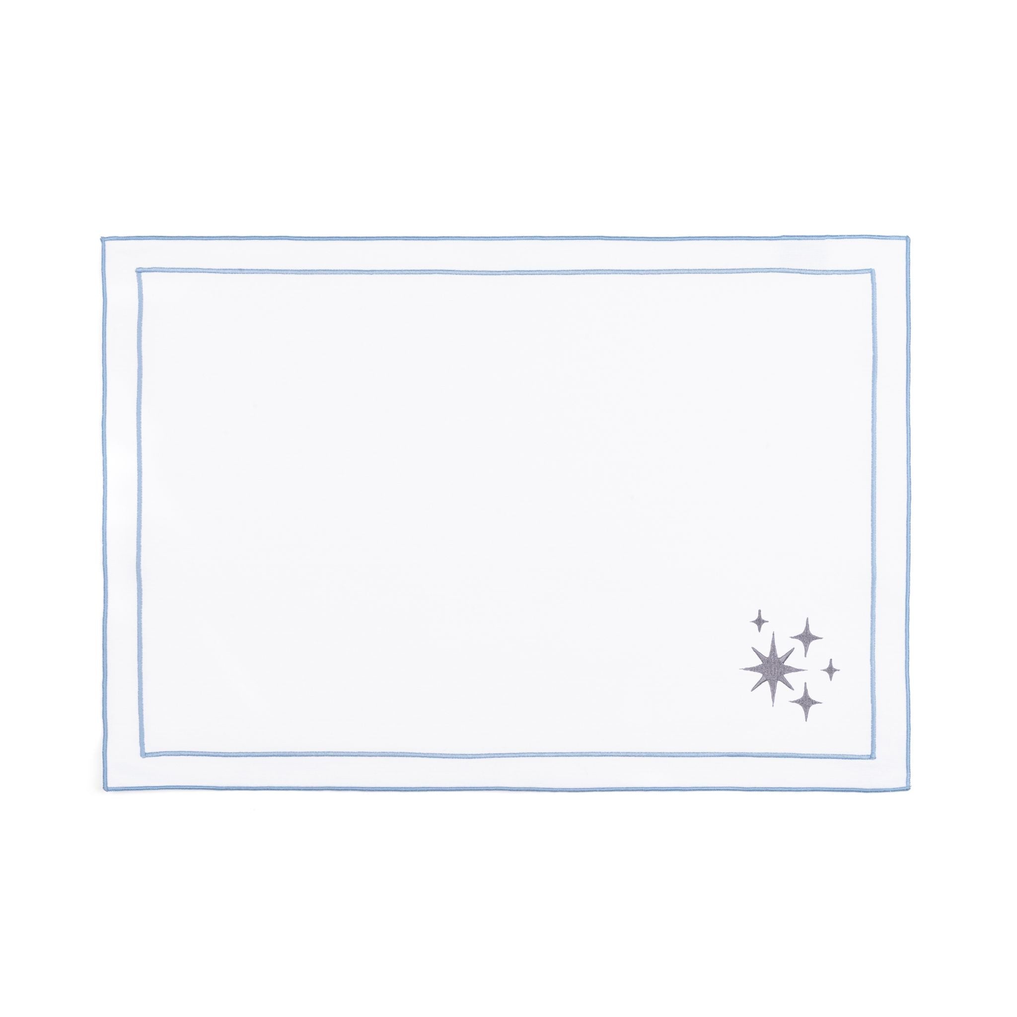 Nazaré white cotton table linen with embroidered stars - Torres Novas