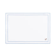 Nazaré white cotton table linen with embroidered farm animals - Torres Novas