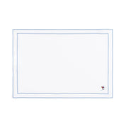 Nazaré white cotton table linen with embroidered retro sports motifs - Torres Novas