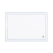 Nazaré white cotton table linen with embroidered retro sports motifs - Torres Novas