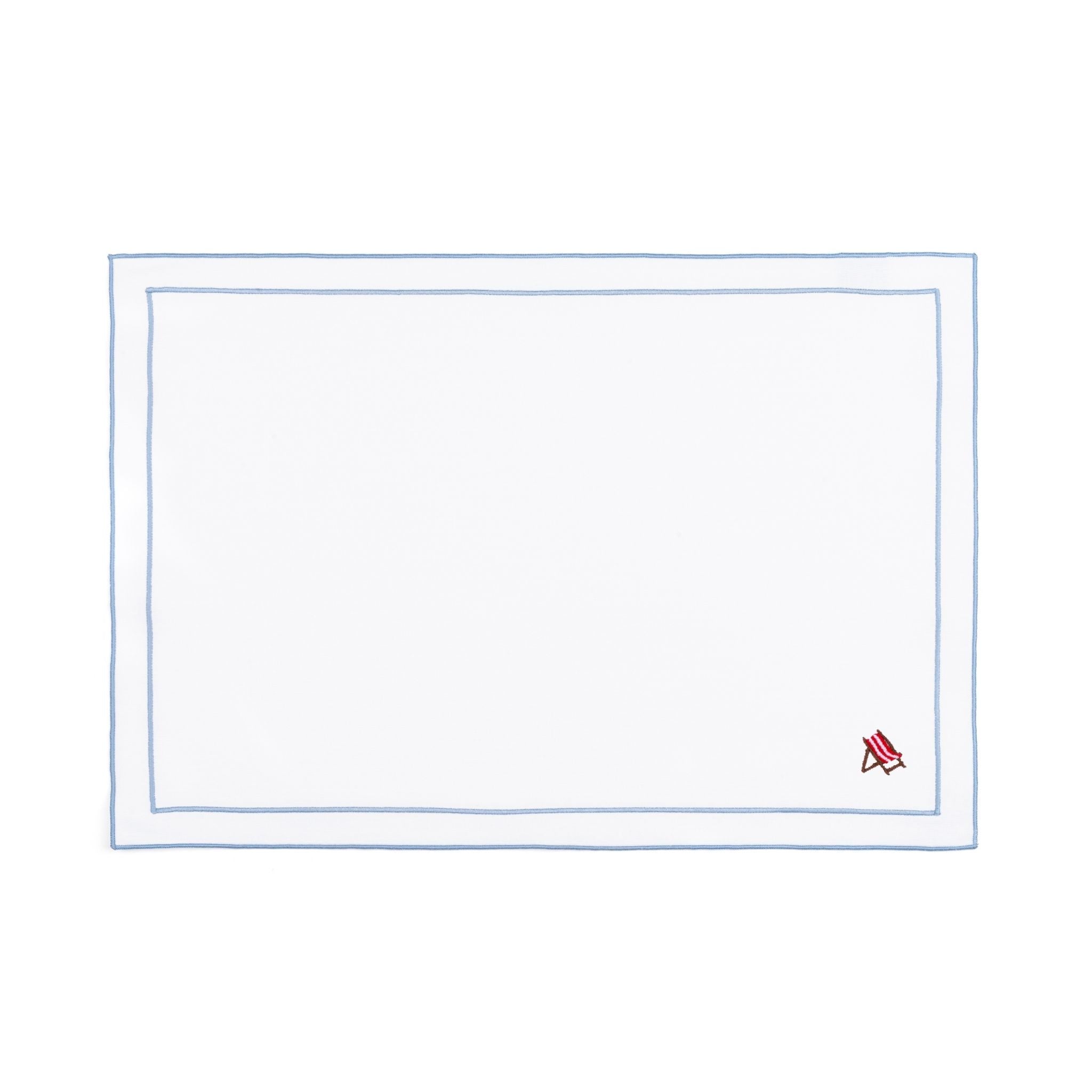 Nazaré white cotton table linen with embroidered summer motifs - Torres Novas