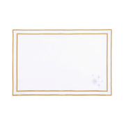 Linge de table Nazaré blanche, en coton, avec des étoiles brodées