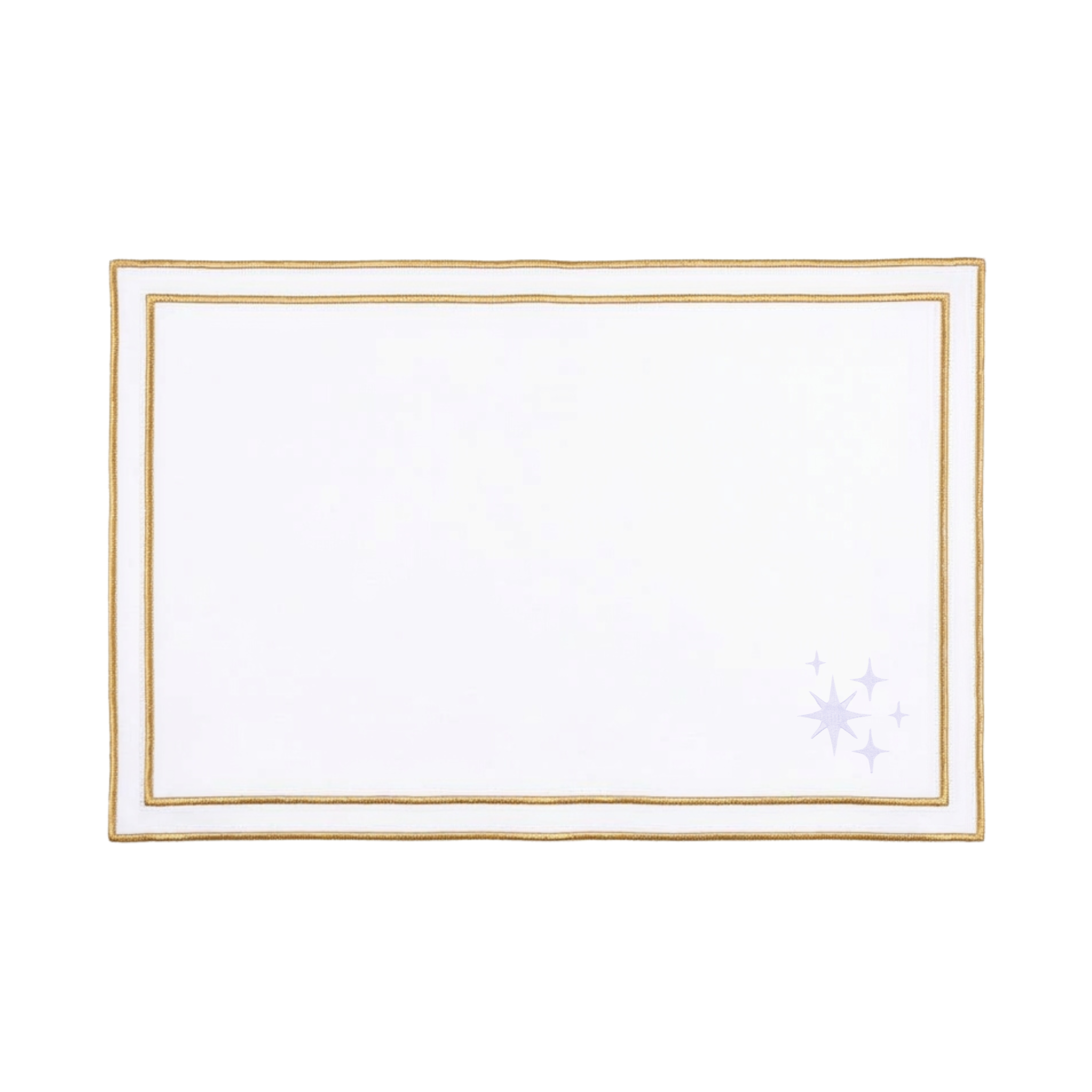 Linge de table Nazaré blanche, en coton, avec des étoiles brodées