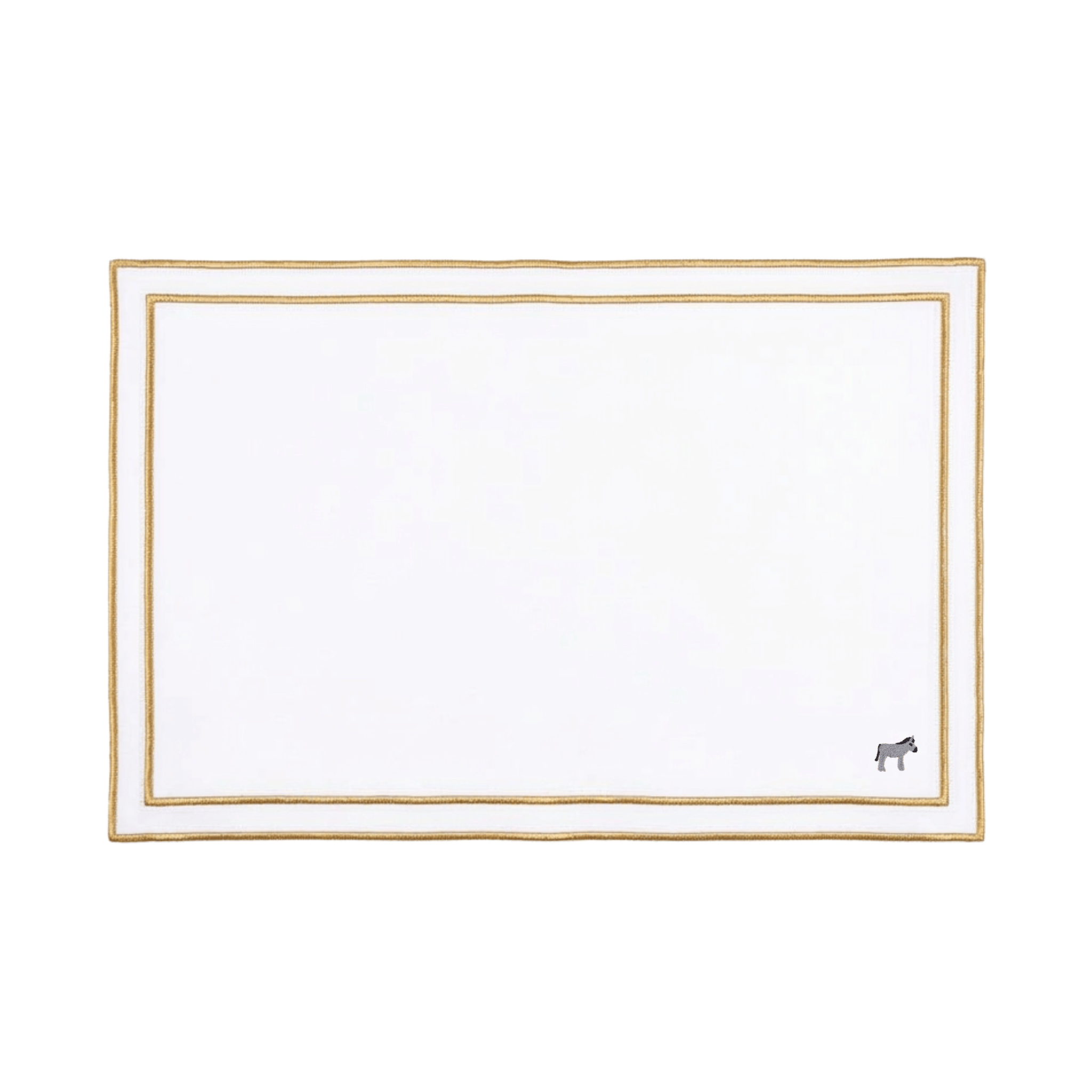 Nazaré white cotton table linen with embroidered farm animals