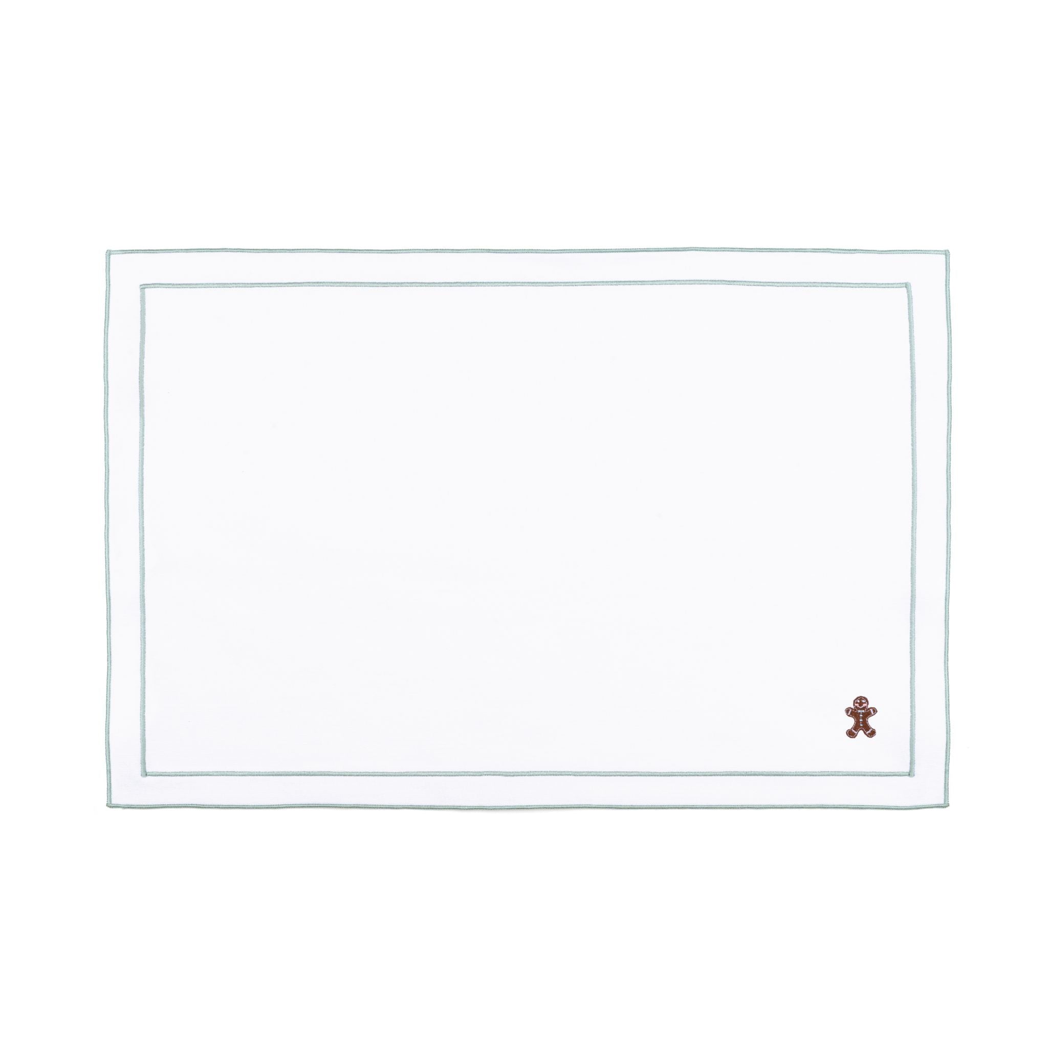 Nazaré white cotton table linen with embroidered small Christmas motifs - Torres Novas
