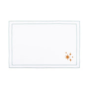 Nazaré white cotton table linen with embroidered small Christmas motifs - Torres Novas