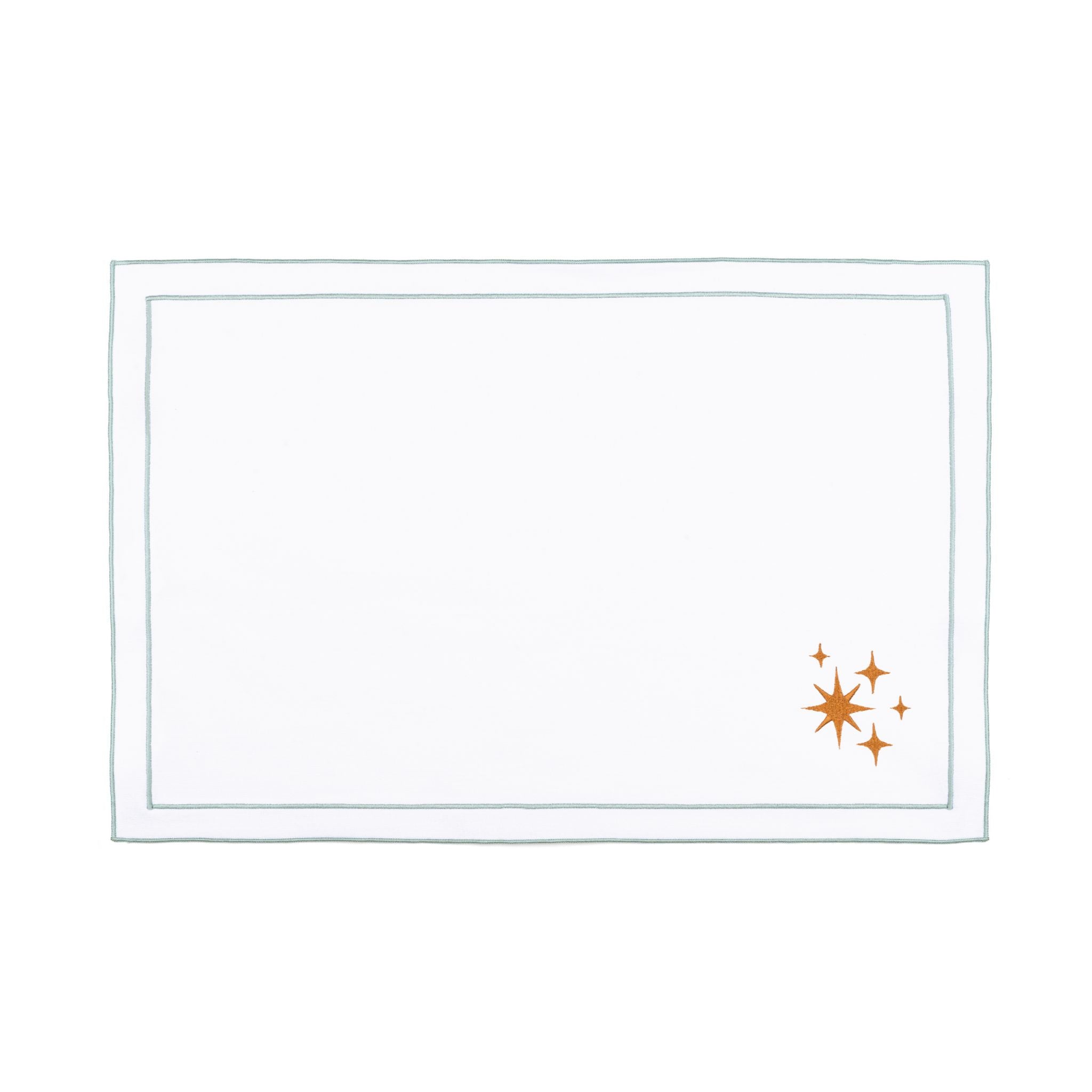 Nazaré white cotton table linen with embroidered stars - Torres Novas
