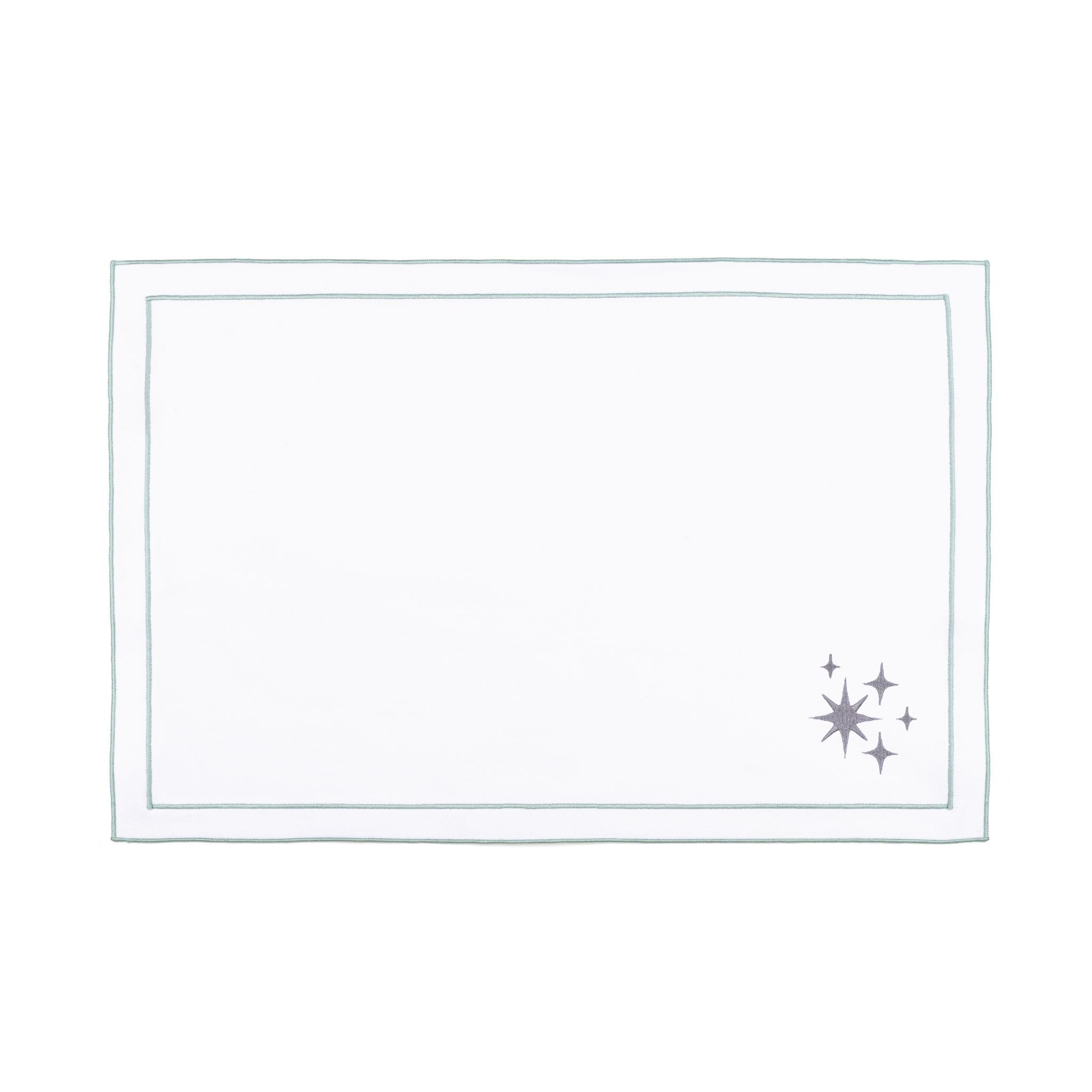 Nazaré white cotton table linen with embroidered stars - Torres Novas