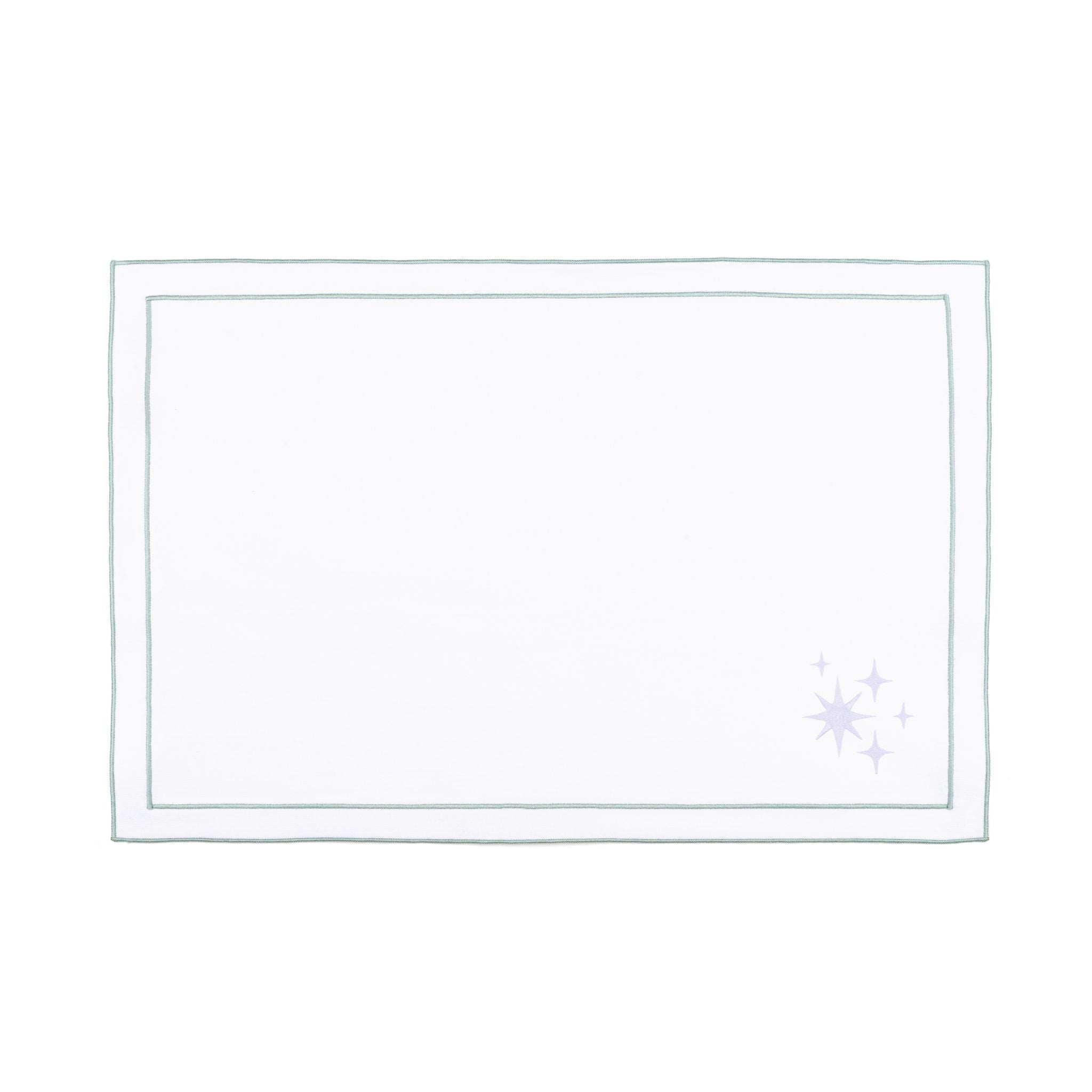 Nazaré white cotton table linen with embroidered stars - Torres Novas