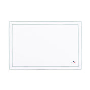 Nazaré white cotton table linen with embroidered retro sports motifs - Torres Novas