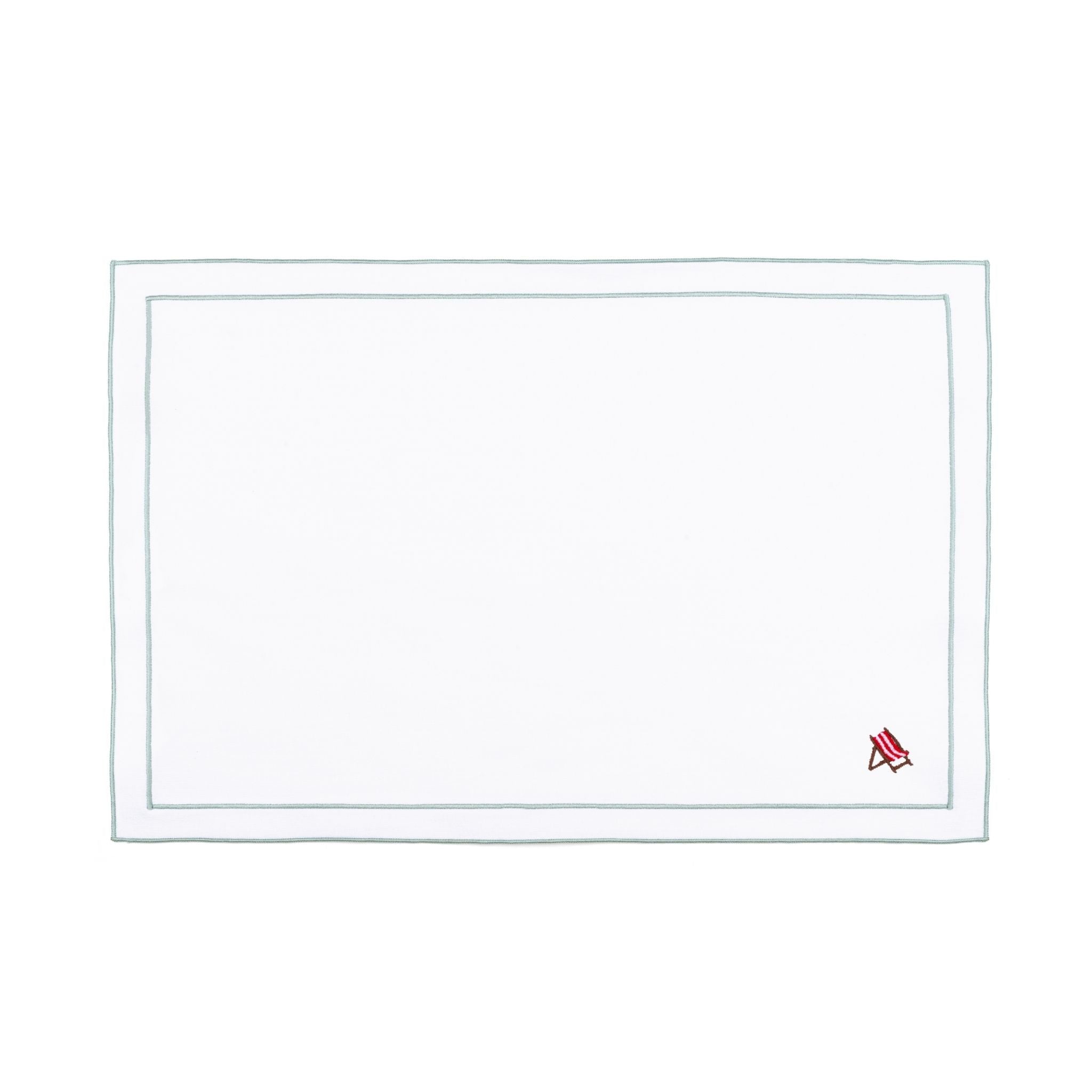 Nazaré white cotton table linen with embroidered summer motifs - Torres Novas