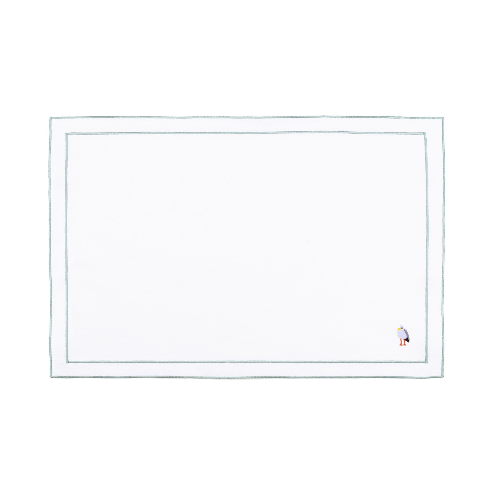 Nazaré white cotton table linen with embroidered summer motifs - Torres Novas