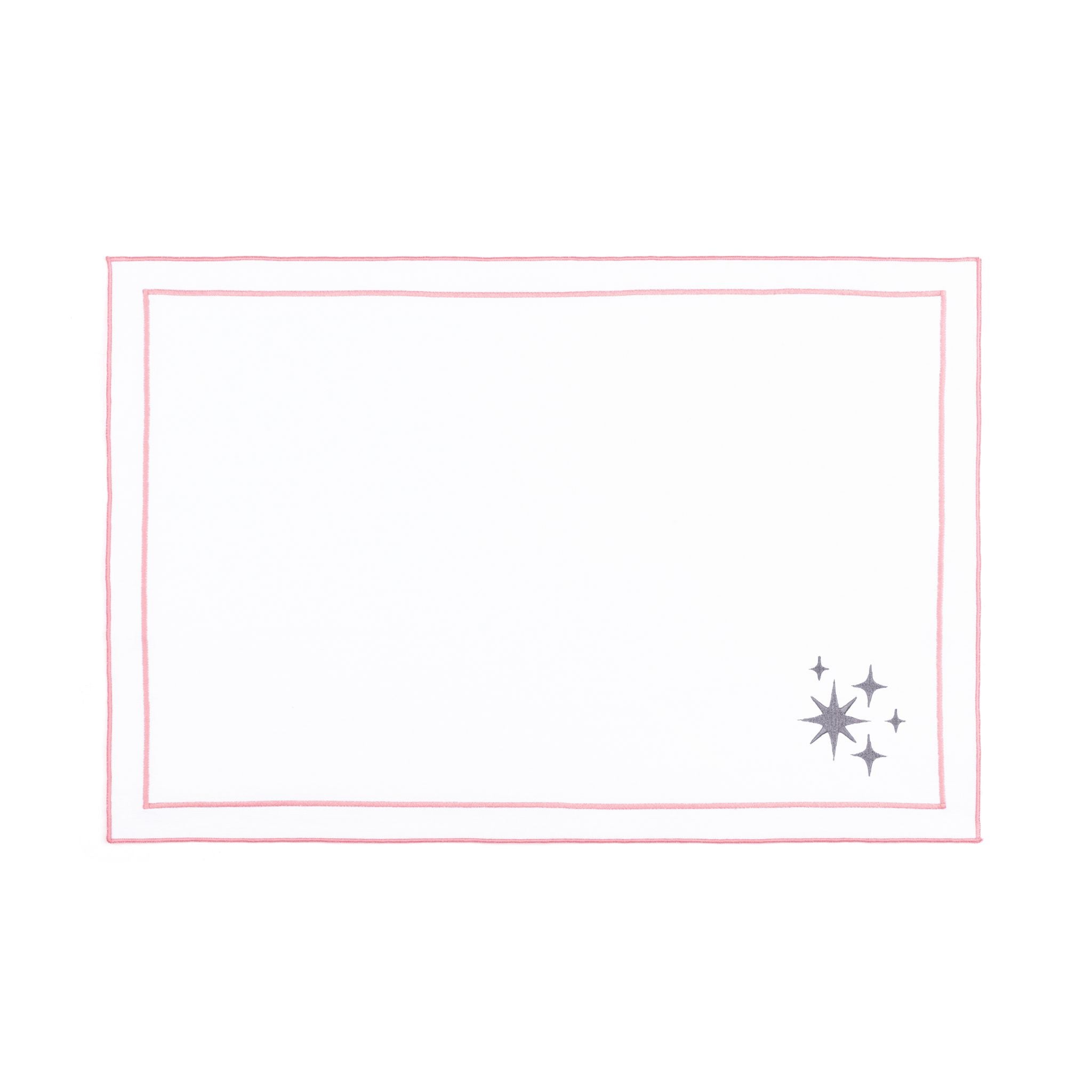 Nazaré white cotton table linen with embroidered stars - Torres Novas