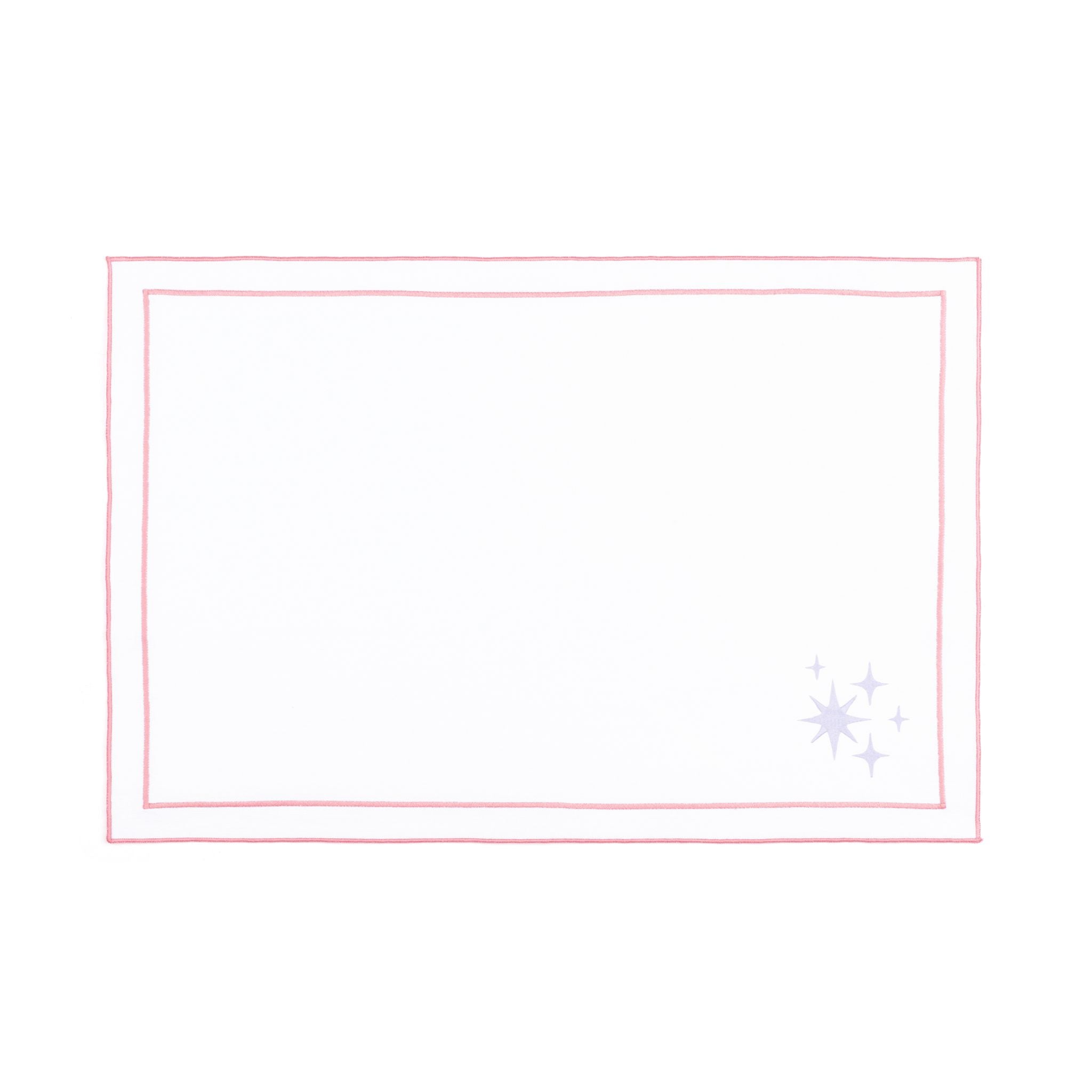 Nazaré white cotton table linen with embroidered stars - Torres Novas