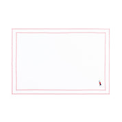Nazaré white cotton table linen with embroidered retro sports motifs - Torres Novas