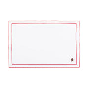 Nazaré white cotton table linen with embroidered small Christmas motifs - Torres Novas