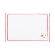 Nazaré white cotton table linen with embroidered stars - Torres Novas