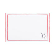 Nazaré white cotton table linen with embroidered stars - Torres Novas