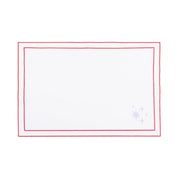 Nazaré white cotton table linen with embroidered small Christmas motifs - Torres Novas