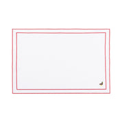 Nazaré white cotton table linen with embroidered farm animals - Torres Novas