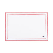 Nazaré white cotton table linen with embroidered retro sports motifs - Torres Novas
