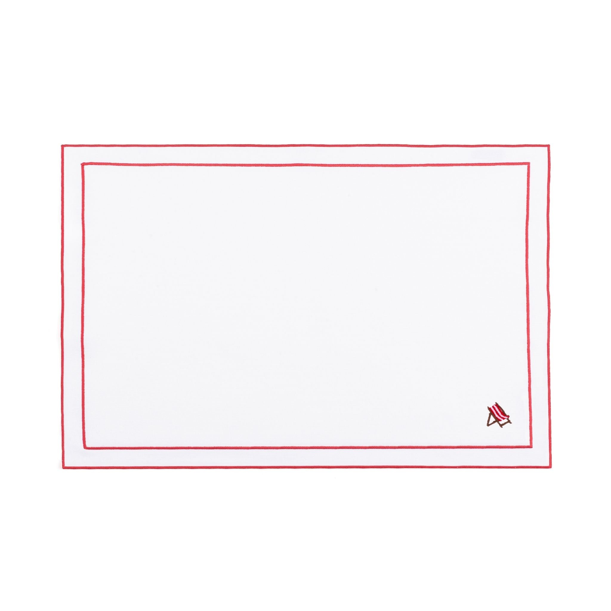 Nazaré white cotton table linen with embroidered summer motifs - Torres Novas