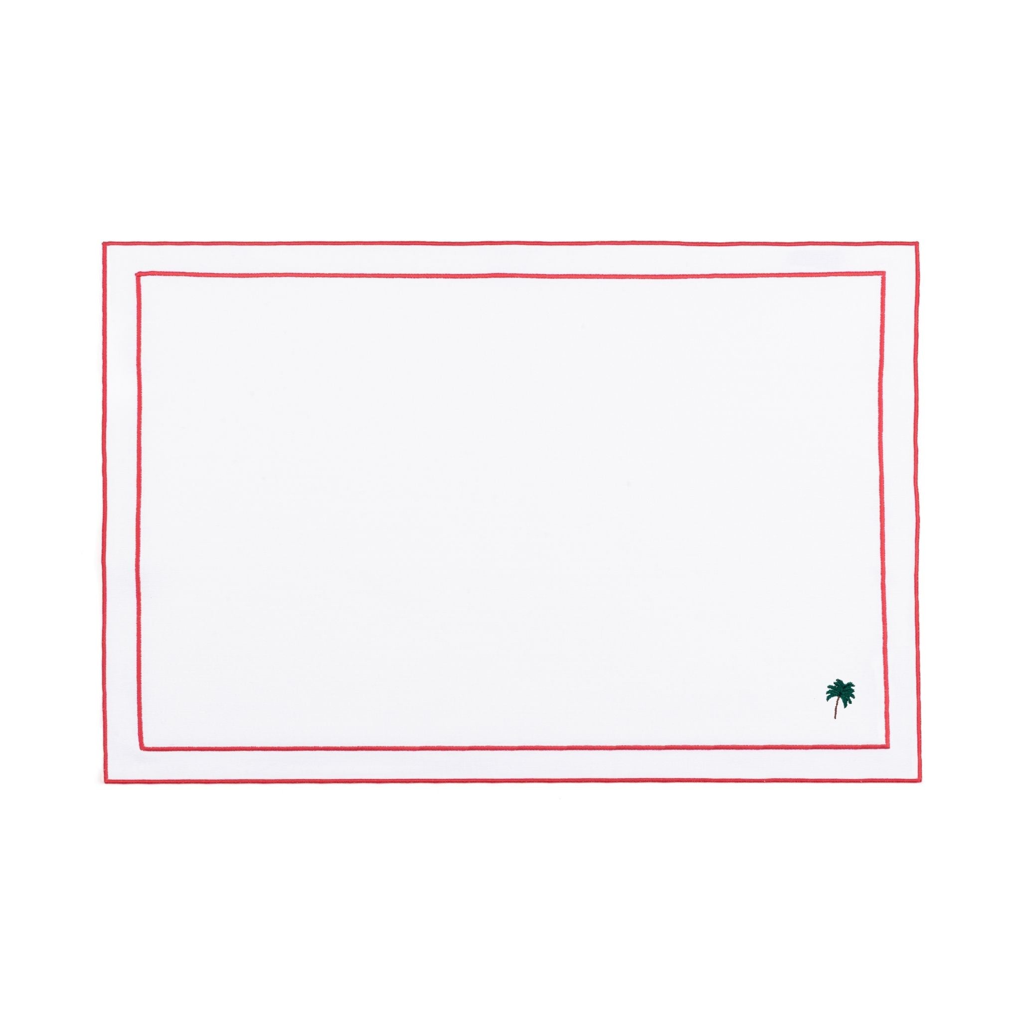 Nazaré white cotton table linen with embroidered summer motifs - Torres Novas