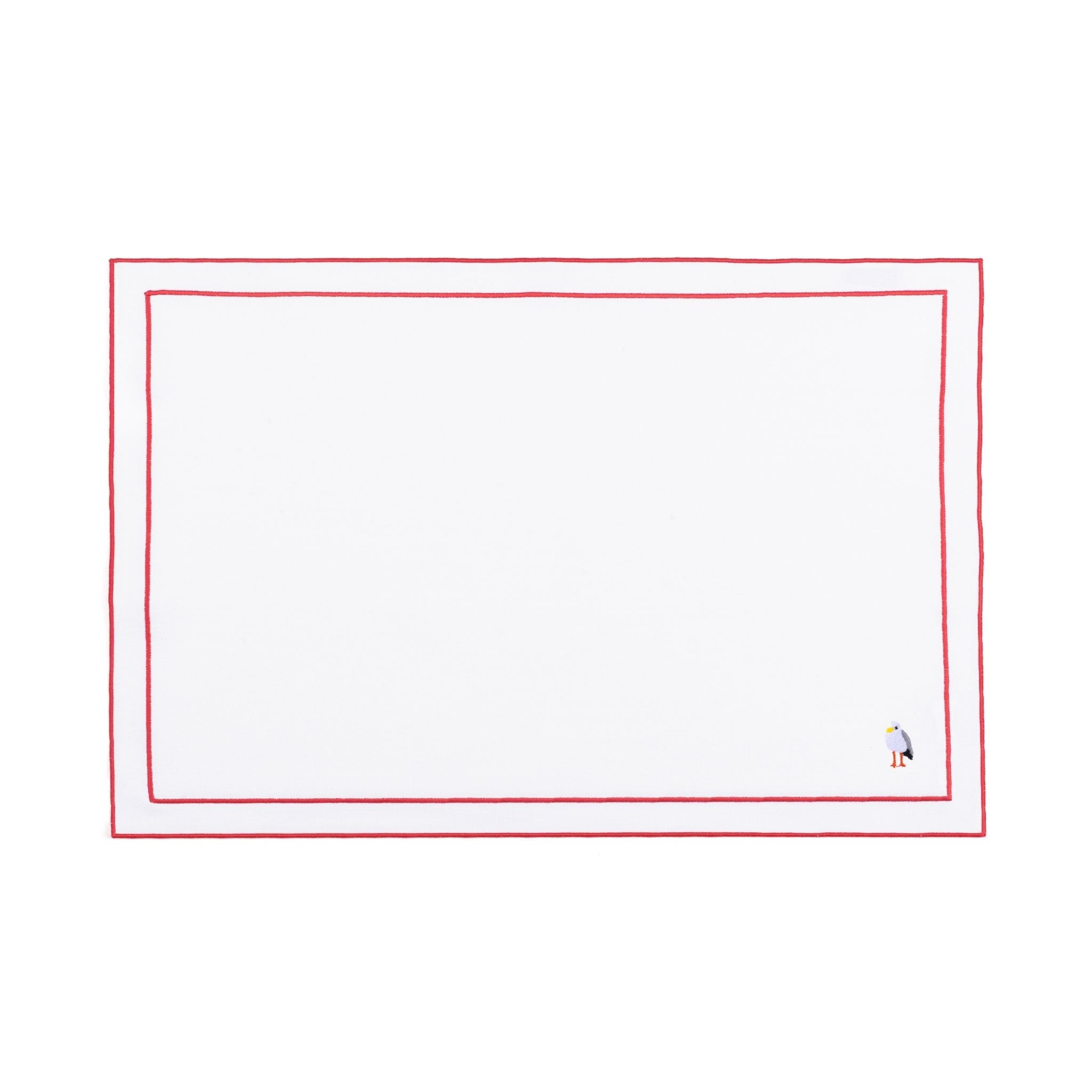 Nazaré white cotton table linen with embroidered summer motifs - Torres Novas