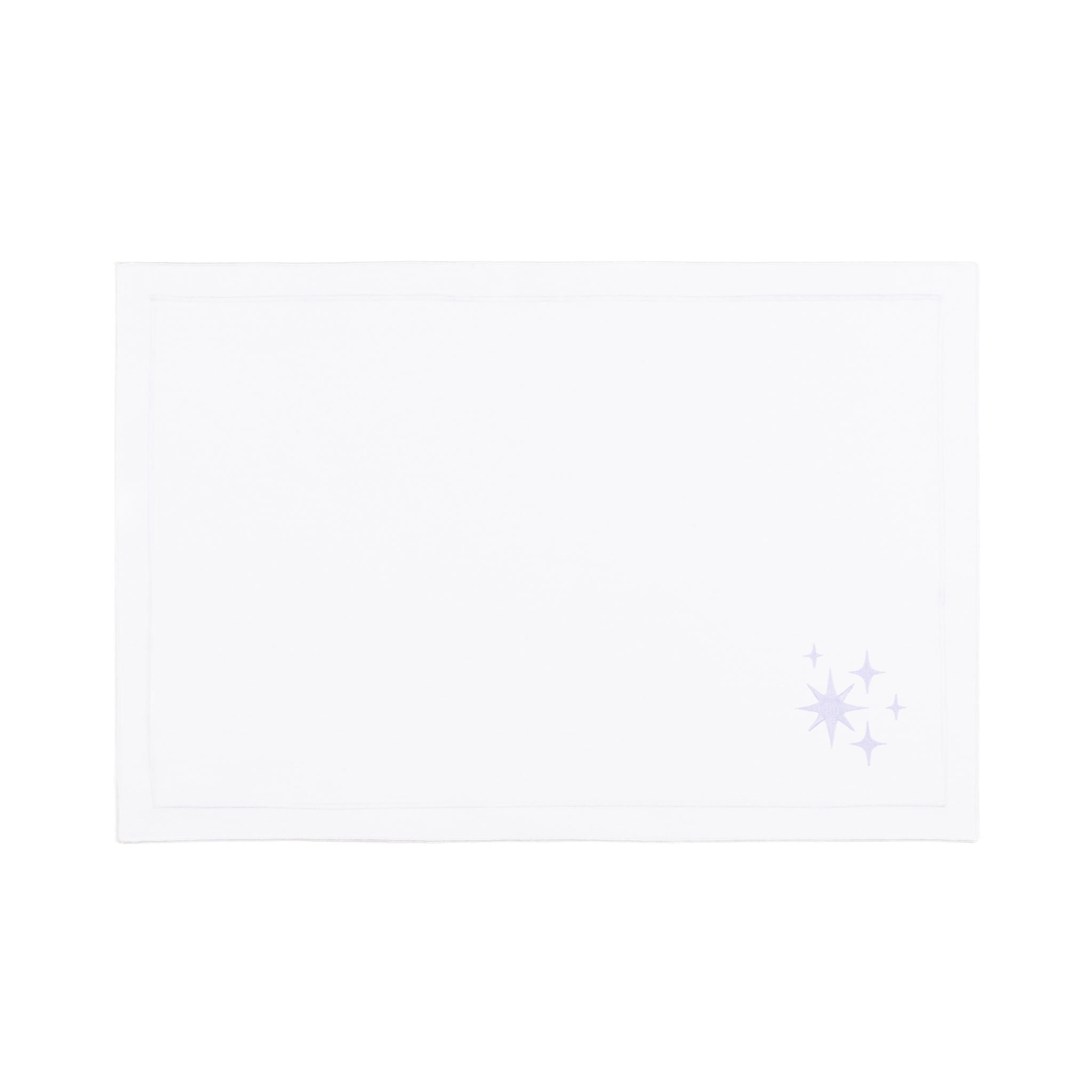Nazaré white cotton table linen with embroidered stars - Torres Novas