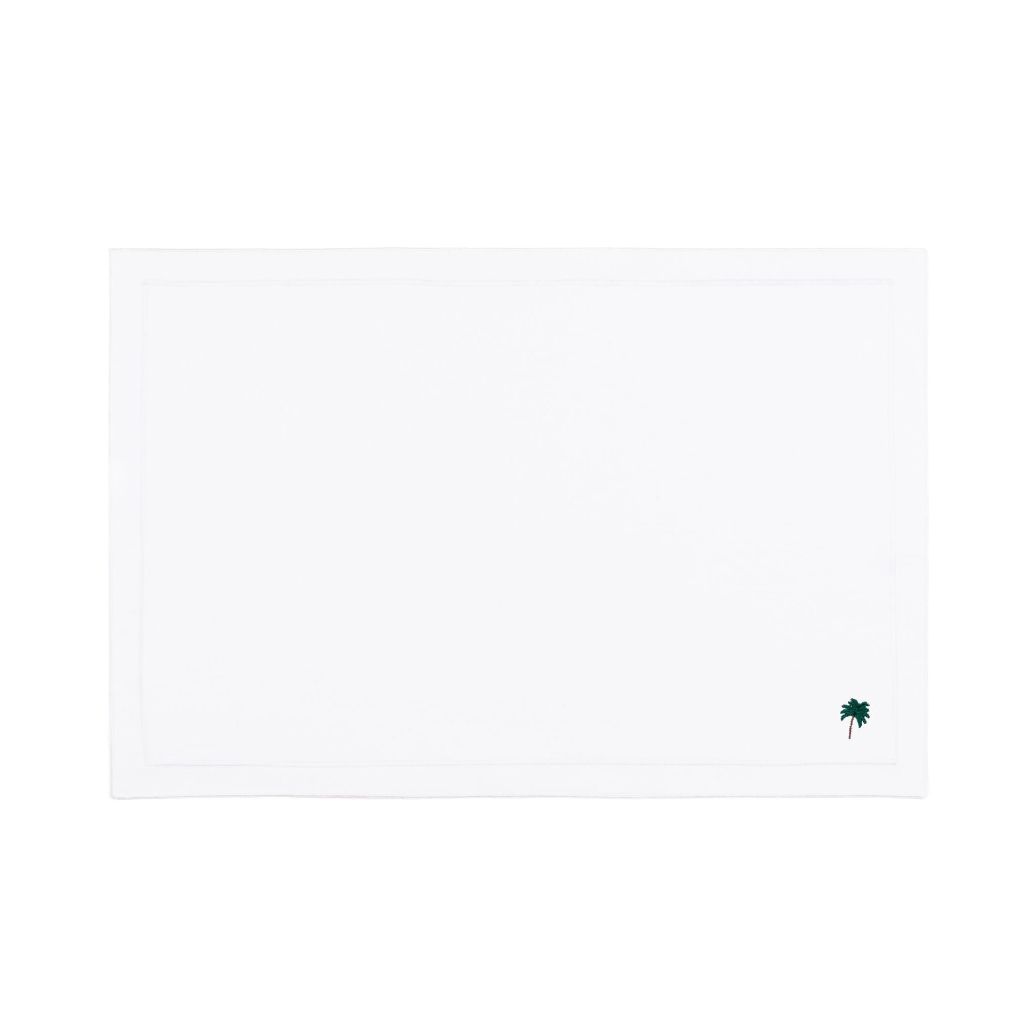 Nazaré white cotton table linen with embroidered summer motifs - Torres Novas