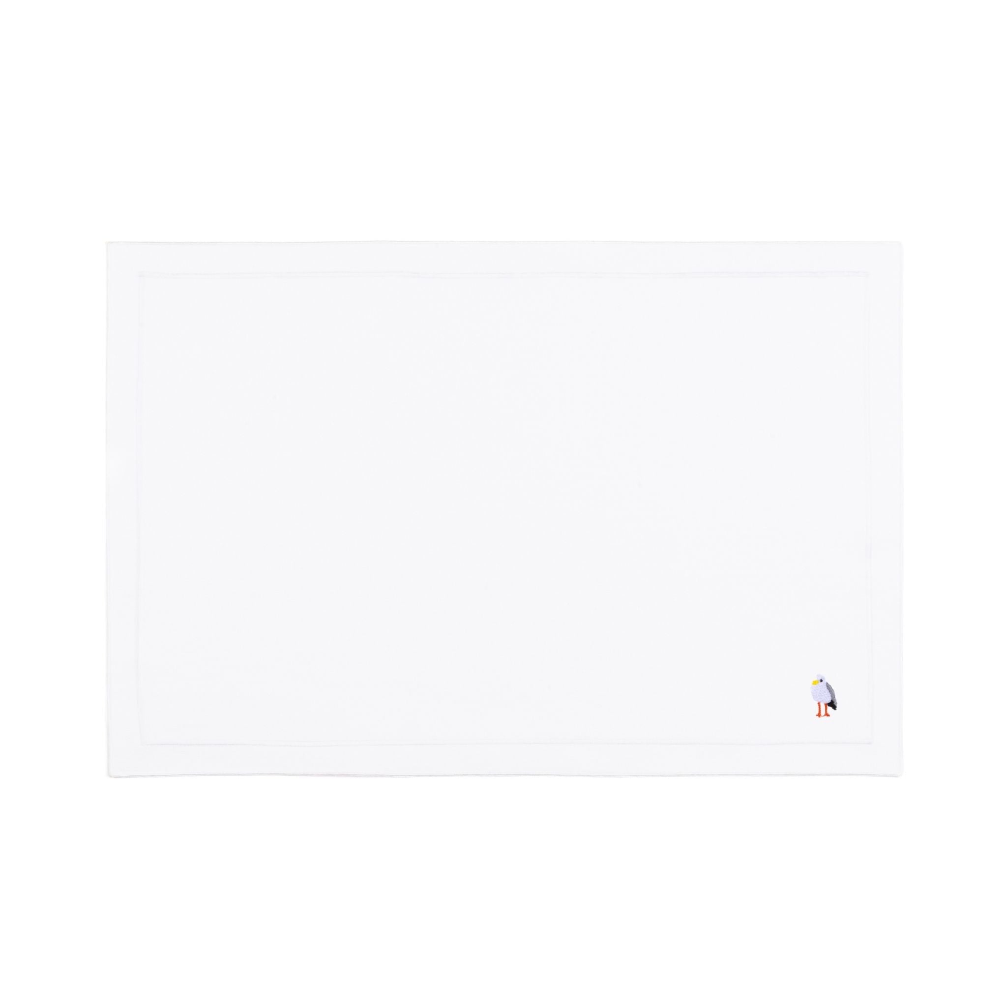 Nazaré white cotton table linen with embroidered summer motifs - Torres Novas