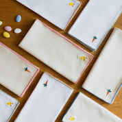 Nazaré white cotton table linen with embroidered Easter motifs - Torres Novas