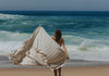 Blue sky horizontal stripes beach towel - Torres Novas